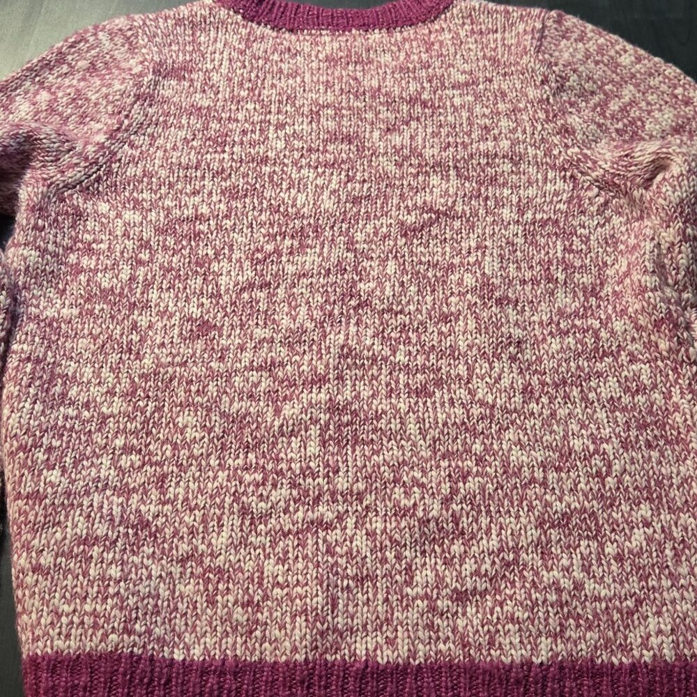 NWOT Raspberry White Wool KnitSweater L fits medium - Picture 4 of 9